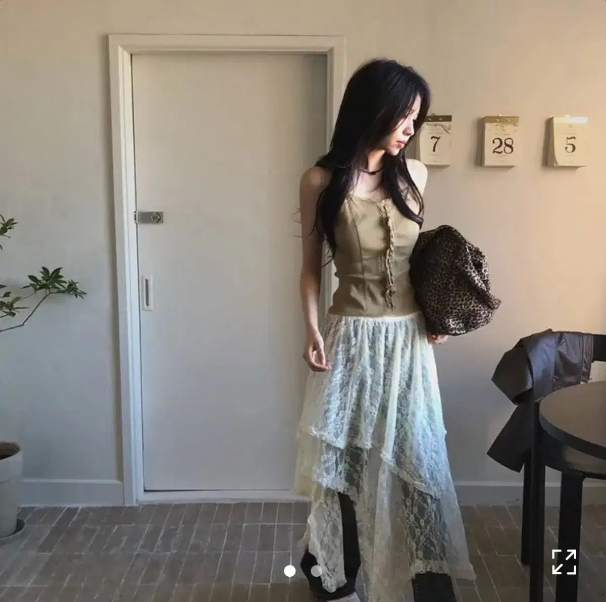 美品 23SS N21 ヌメロヴェントゥーノ ストレッチ タイト ロング