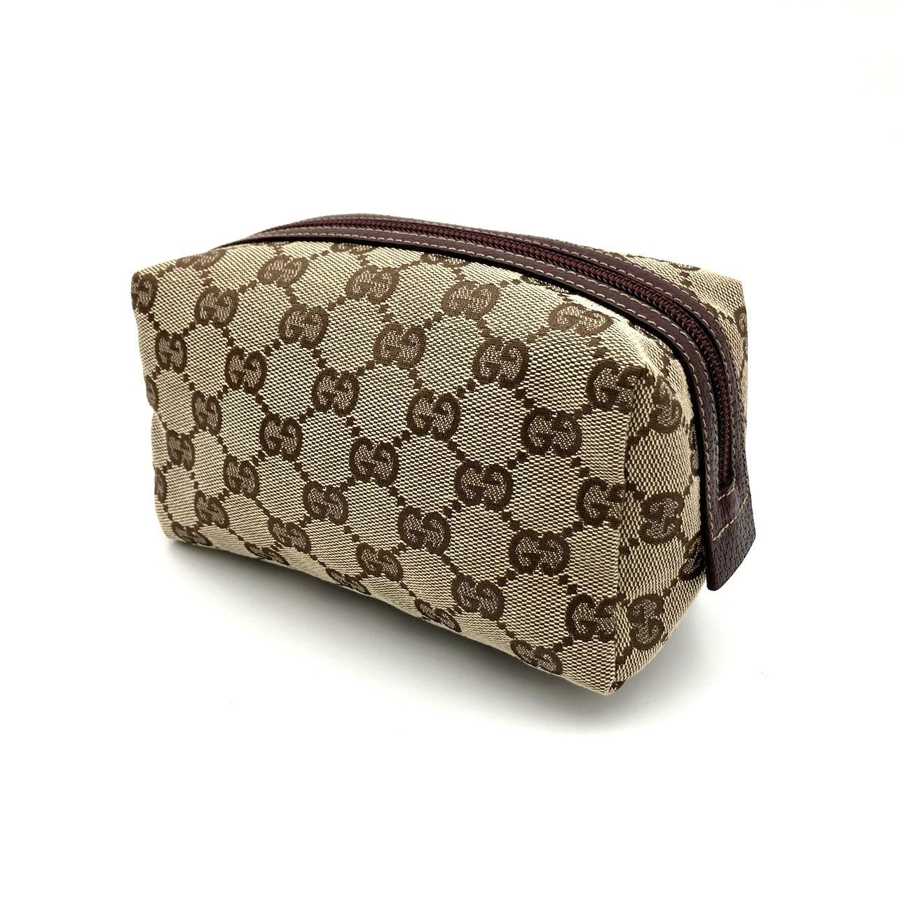 K1076 GUCCI グッチ |29595|GGキャンバス ポーチ|ベージュ