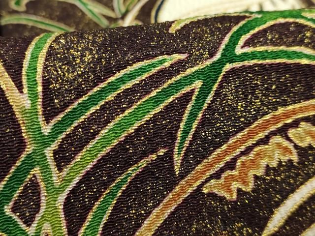 平和屋本店□超希少 東京友禅 久呂田明功 九寸開き名古屋帯