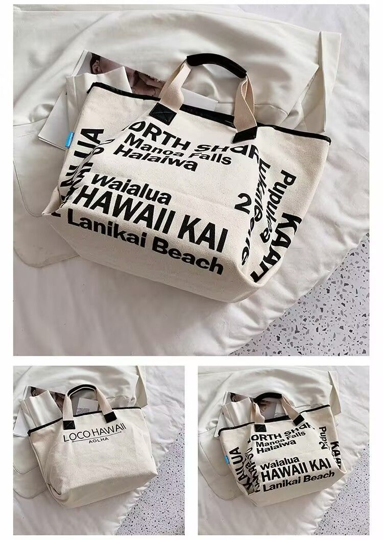 人気 LOCO HAWAII ロコハワイ ロゴプリント トートバッグ