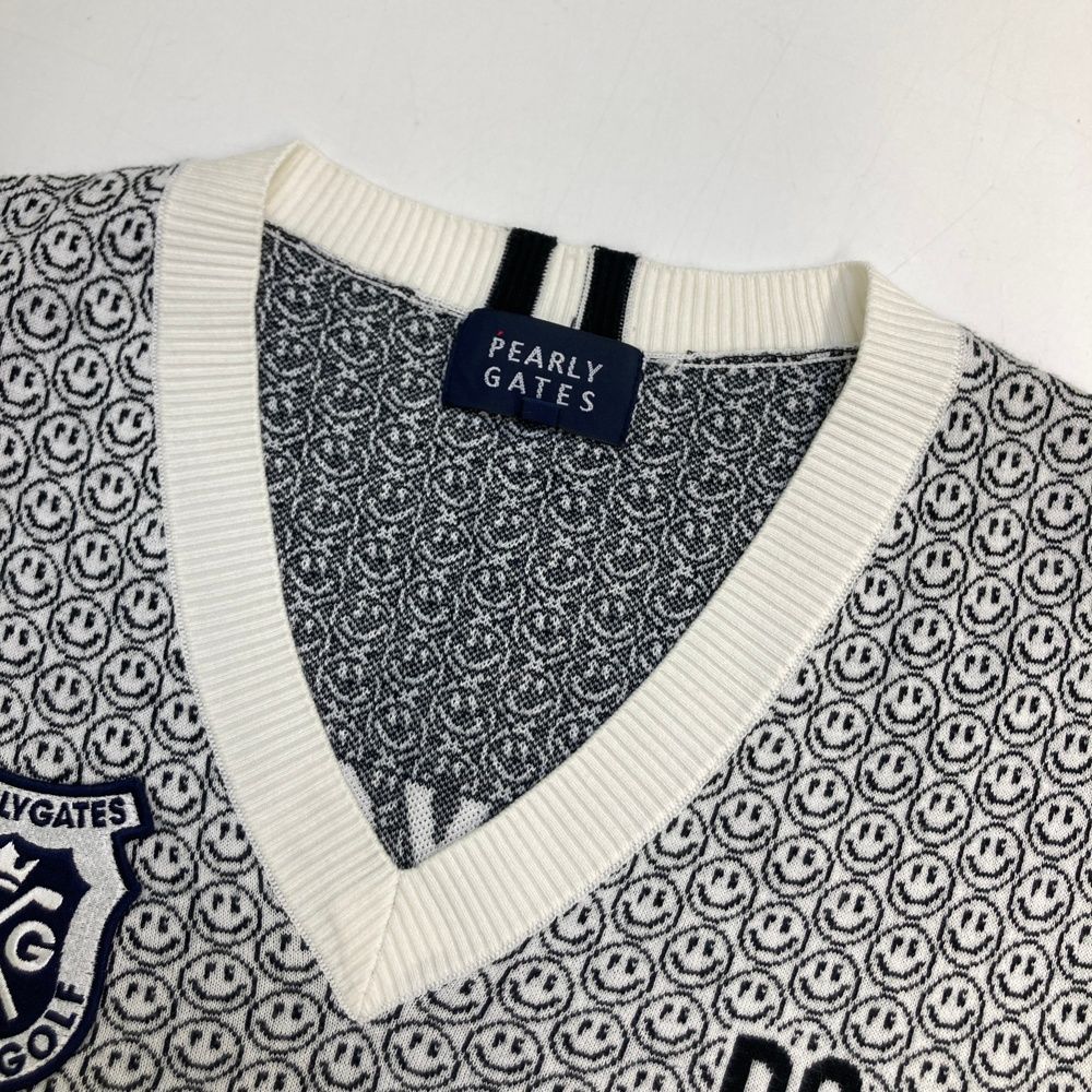 サイズ：4 PEARLY GATES 最高 パーリーゲイツ Vネック ニットベスト
