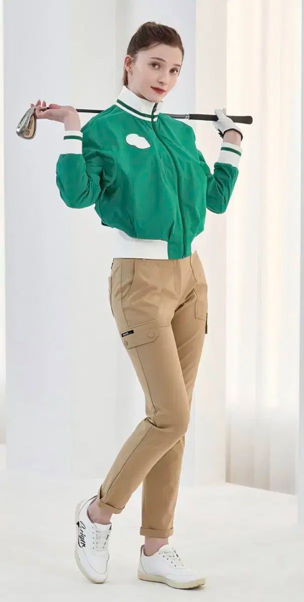 GEIGER 24S S ガイガー レディース ドロップ Wベルダー ゴルフ アウター グリーン L