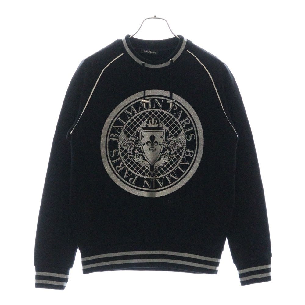 BALMAIN (バルマン) ロゴプリント クルーネックスウェット