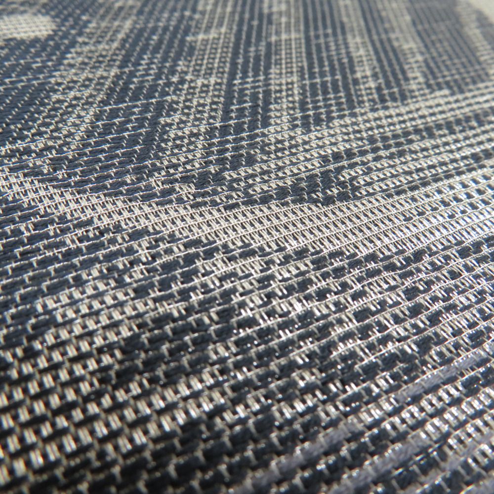 袋帯 双全通撚金華山 正絹 モール織り リバーシブル 高級 銀糸 グレー