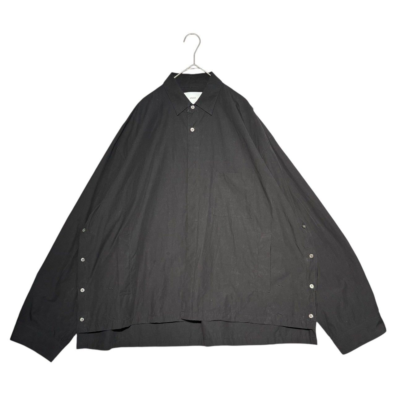 stein(シュタイン) 20SS OVER SLEEVE COMBINE SHIRT JACKET オーバースリーブ コンバイン シャツ ジャケット  ST.142 M ブラック サイド スリット - メルカリ