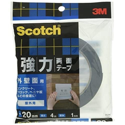 3M スコッチ 強力両面テープ 外壁面用 幅20mm長さ4m SKB-20R