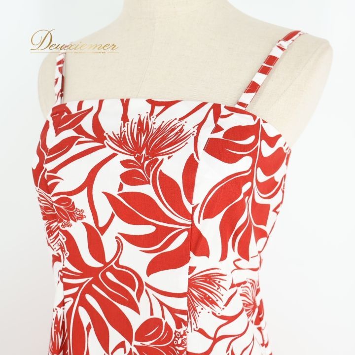 フラダンス 衣装 ワンピース ドレス レッド系 Hula Liko フラ ダンス