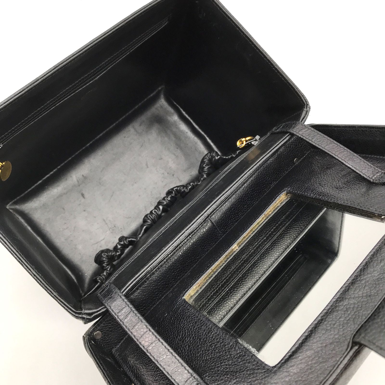 CHANEL シャネル キャビアスキン 2WAY バニティ ショルダー バッグ