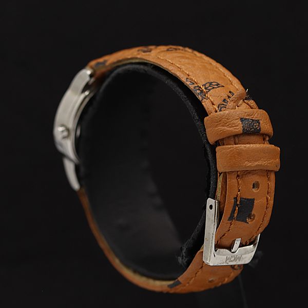 360☆MCM 時計 クオーツ MC2314L レディース 使用感少なめ MCM QZ ブラック文字盤 MC2314L レディース腕時計 KMR 2000000 NSK