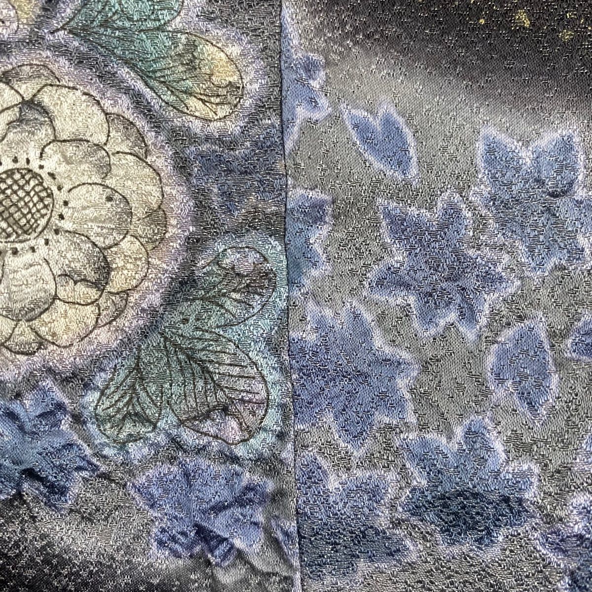 訪問着 身丈158.5cm 裄丈65cm M 袷 徳永憲峯 ほていや 落款 辻が花 箔  