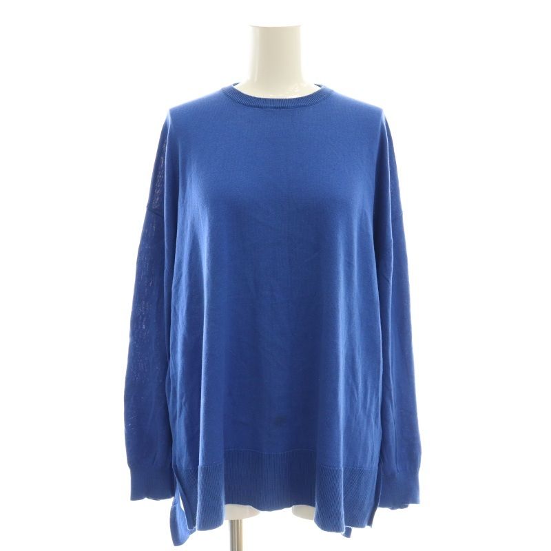 ENFOLD シルクコットンクルーネックニット紺38 ENFOLD - ENFOLD◉ SILK＊COTTON PULLOVERの通販 by monkey's