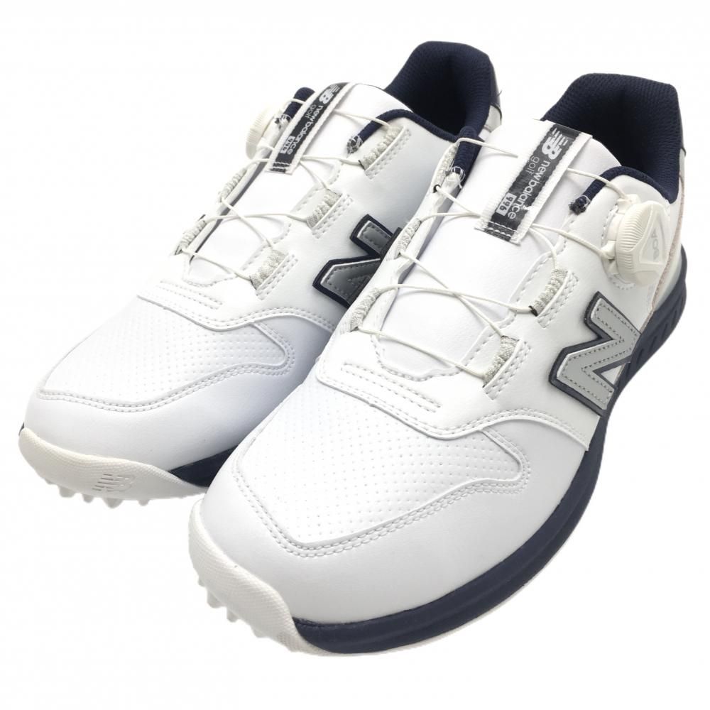超美品】ニューバランス ゴルフシューズ 白×ネイビー UGBS996X
