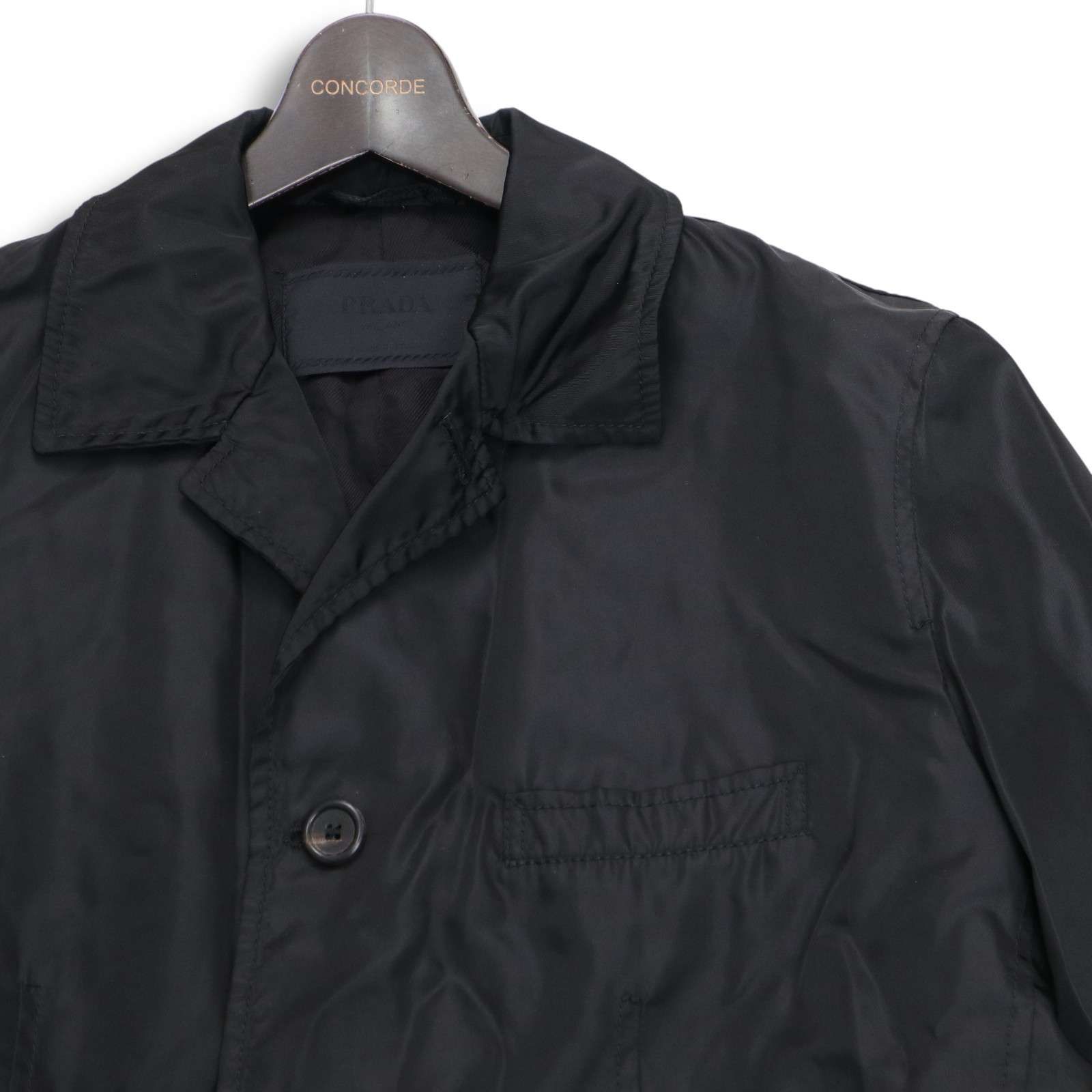 90s☆ PRADA プラダ 通年 ナイロン ハーフ コート ジャケット Sz.S 