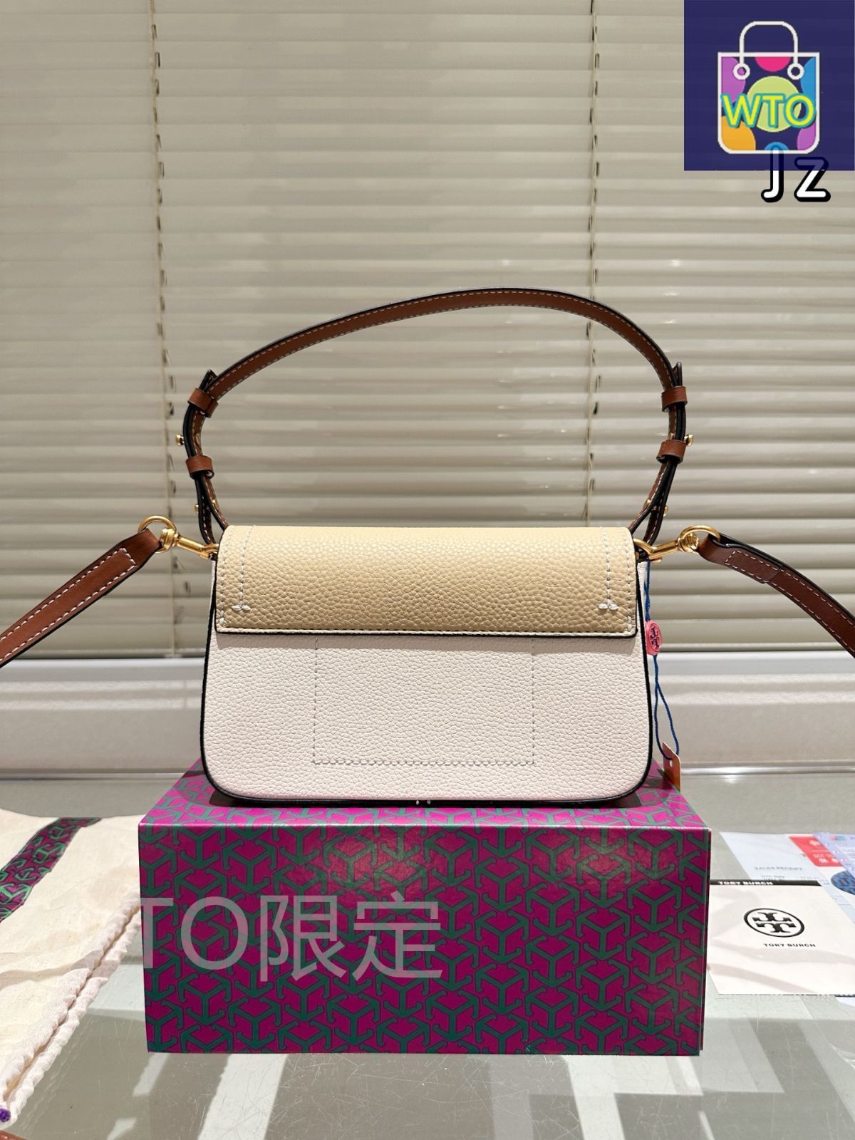 今日 Tory Burch Cowhide Leather Shoulder Bag トーリーバーチ 牛革 ショルダーバッグ 20×12cm ギフトボックス付き-WTO輸入2