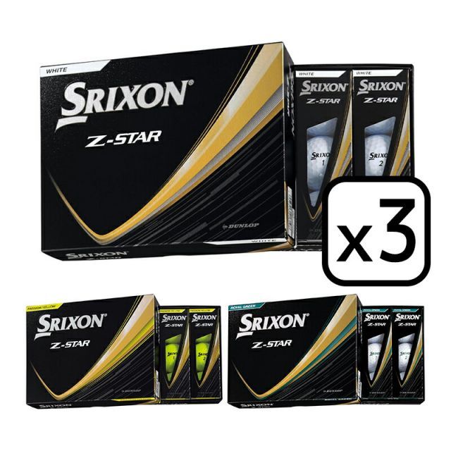 SRIXON Z-STAR ゴルフボール スリクソン ゼットスター ボール 3ダースセット 12個入りｘ3 日本正規品