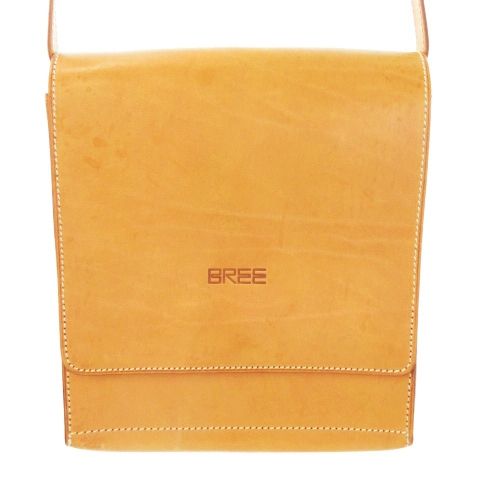 ブリー BREE ショルダーバッグ レザー 革 スクエア ロゴ 茶