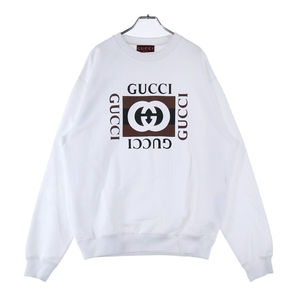 GUCCI (グッチ) インターロッキングG ロゴプリント クルーネック