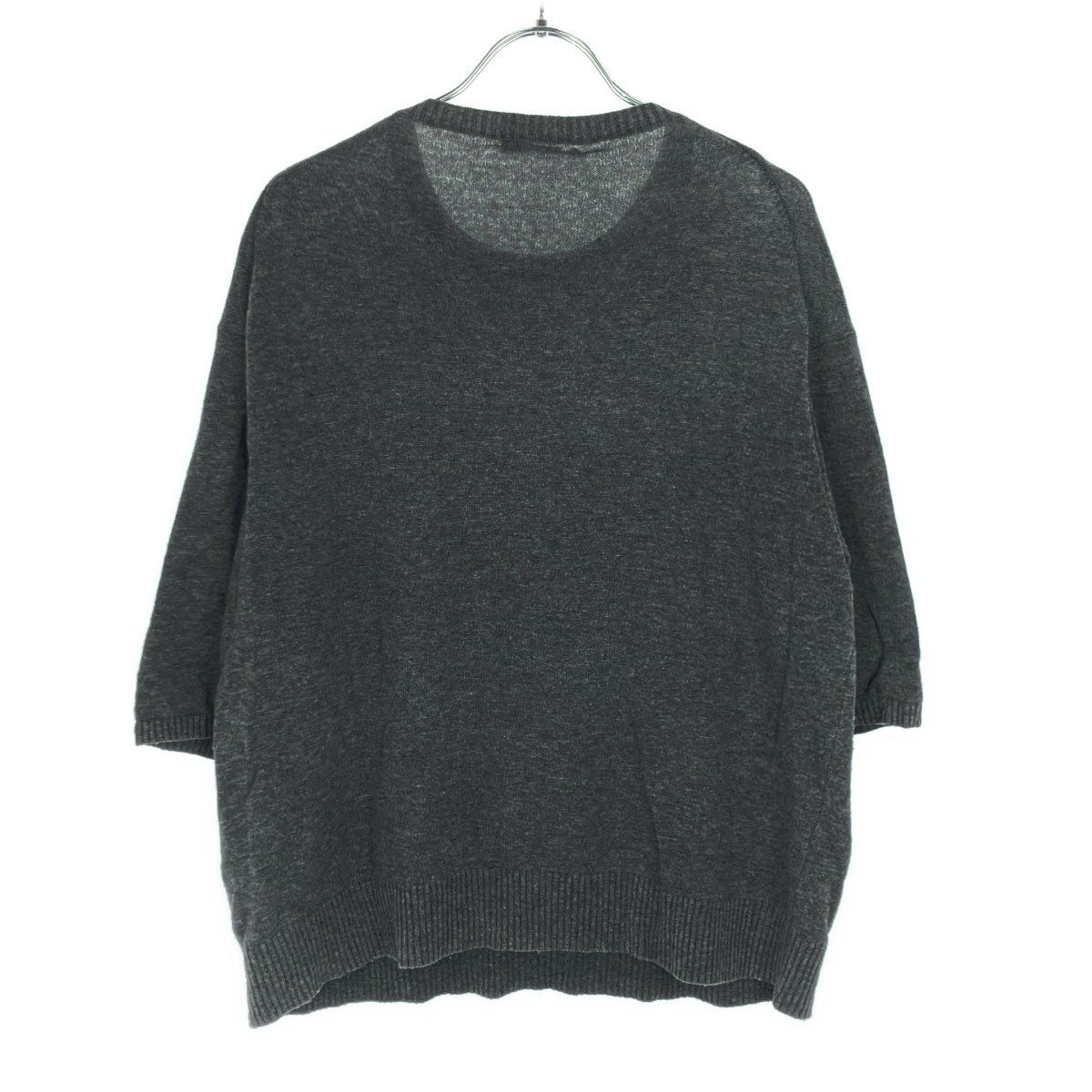 MADISON BLUE マディソンブルー 24AW STONE WASH CREW NECK H/S PO MNS ストーンウォッシュクルーネックニットセーター MB244-8009M グレー 04 MADISON BLUE マディソンブルー 24AW STONE WASH CREW NECK H/S PO MNS