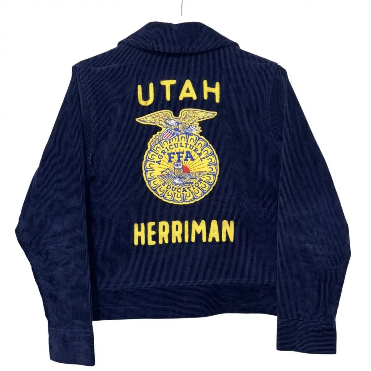 00s FFA Corduroy Jacket 103-36 紺 UTAH HERRIMAN ショート丈