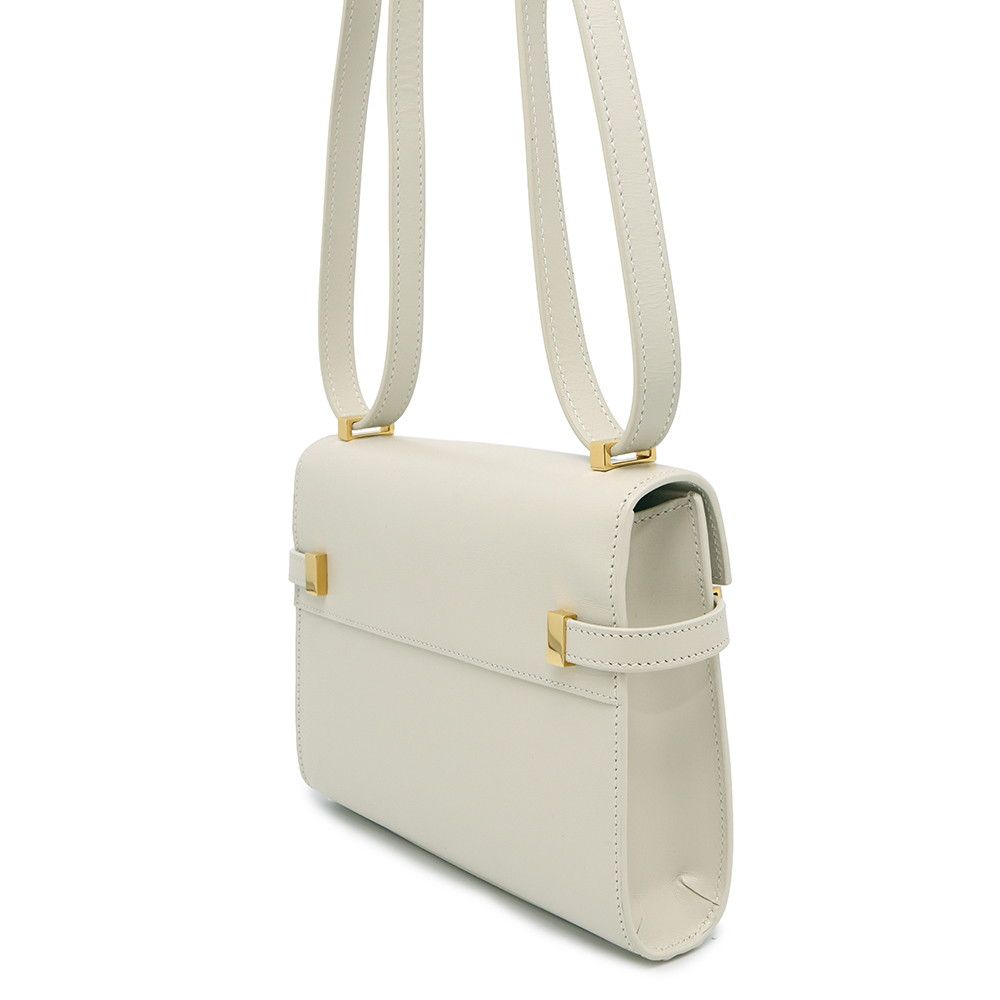 SAINT LAURENT マンハッタン ミニ レザー ショルダーバッグ 白 SAINT LAURENT マンハッタン ミニ レザー ショルダーバッグ 白