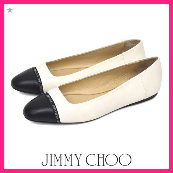 ♪ジミーチュウ ジミーチュー ロゴ フラットシューズ バレエシューズ パンプス 36 約23cm