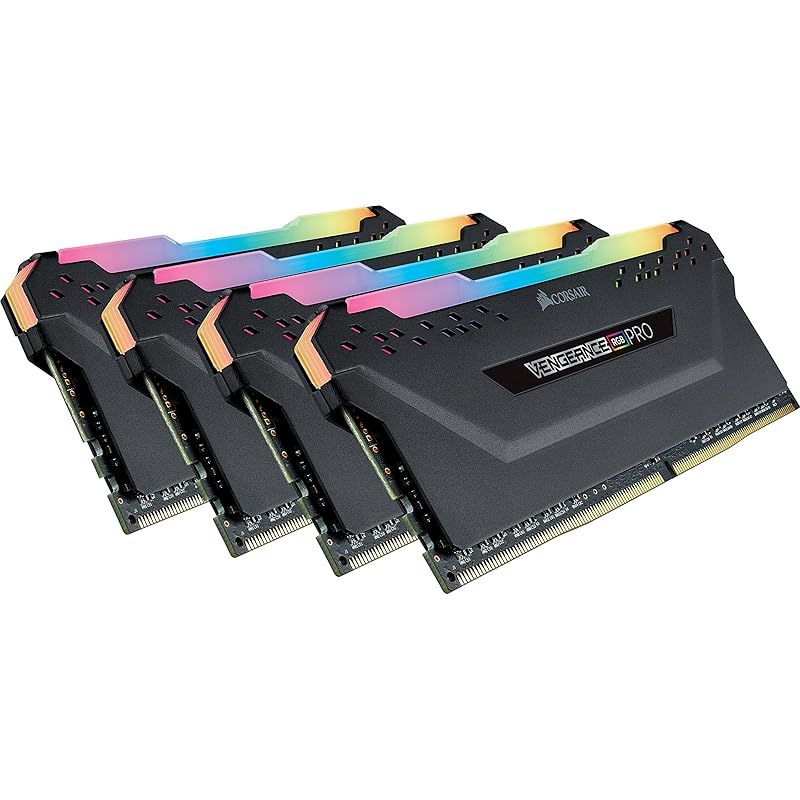 CORSAIR DDR4-3600MHz デスクトップPC用 メモリモジュール VENGEANCE RGB PRO シリーズ ブラック 32GB  [8GB×4枚] CMW32GX4M4C3600C18 - メルカリ