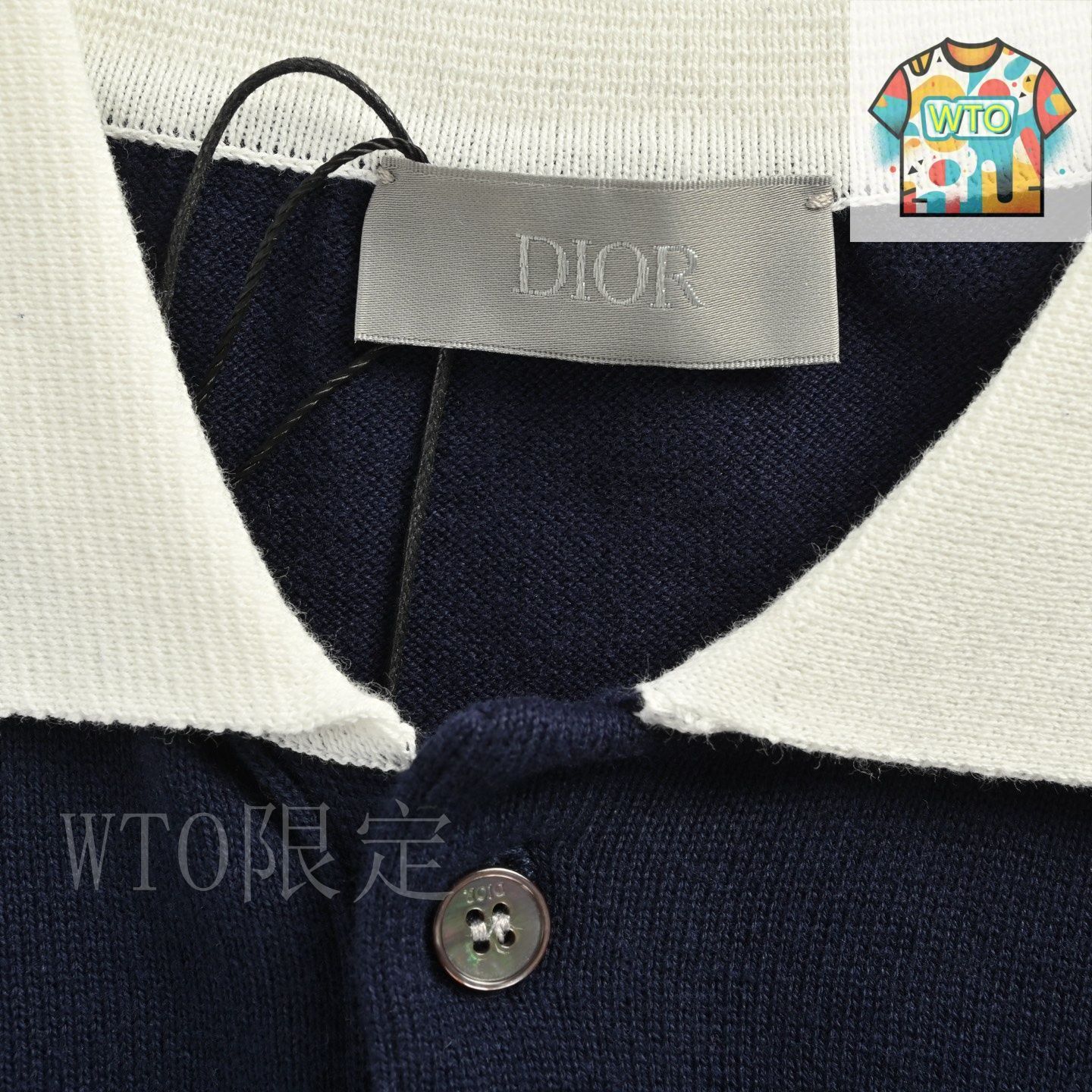 DIOR 25SS 全面プリントのサブマザーロゴ ポロシャツ 今日特価】Dior ディオール 25SS スズラン刺繍ニットポロシャツ