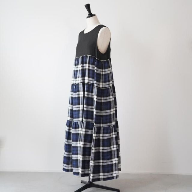 O NEIL of DUBLIN | TIERED DRESS green|black | オニールオブダブリン ティアードドレス ワンピース MERCADOAVALIA_COM_BR