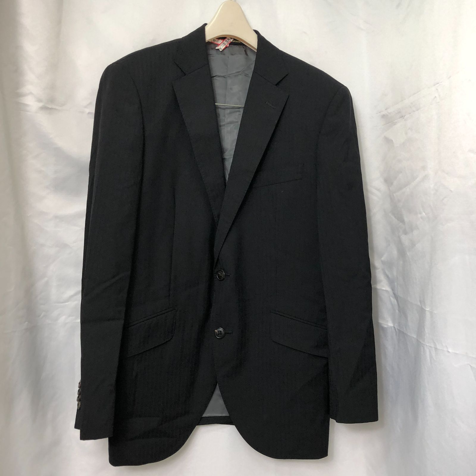 美品】銀座山形屋 メンズスーツ上下セット ブラック SGAW10-7729