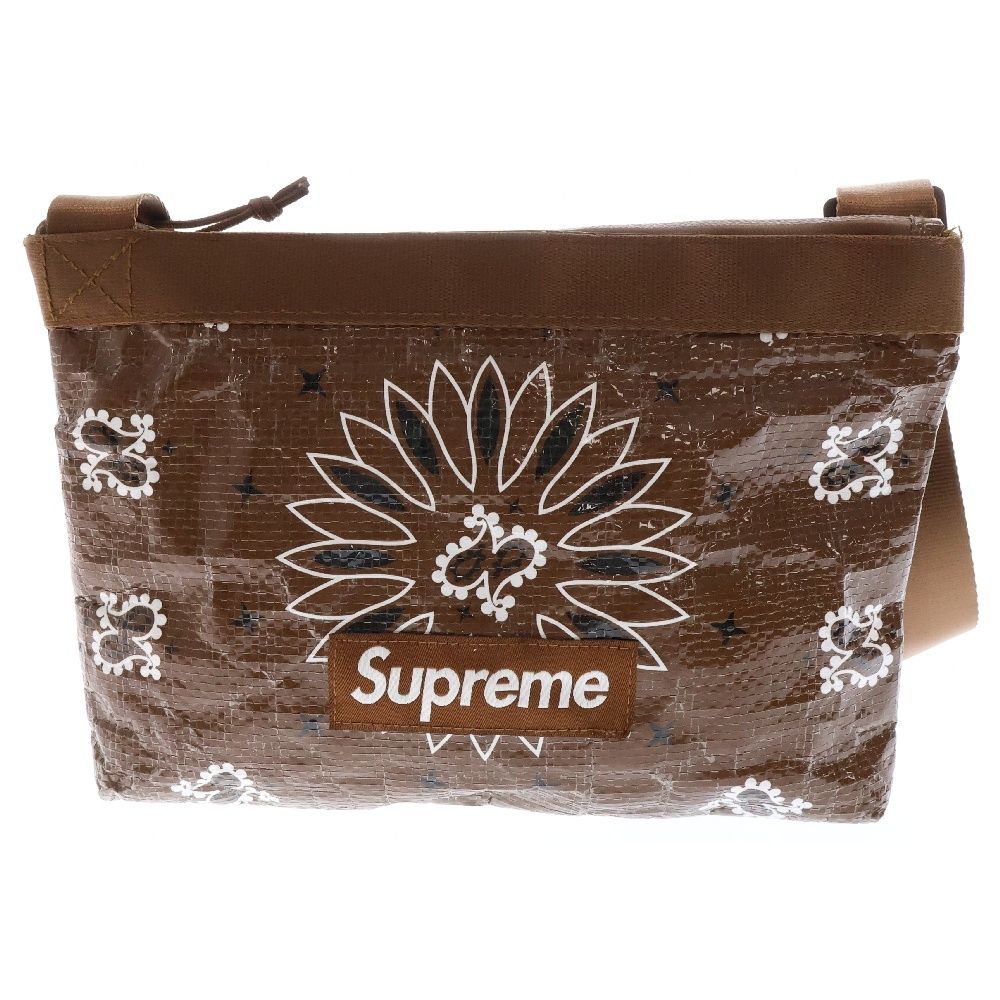 美品 Supreme バンダナ柄 ショルダーバッグ ブラウン Supreme バンダナ柄 ショルダーバッグ - メルカリ