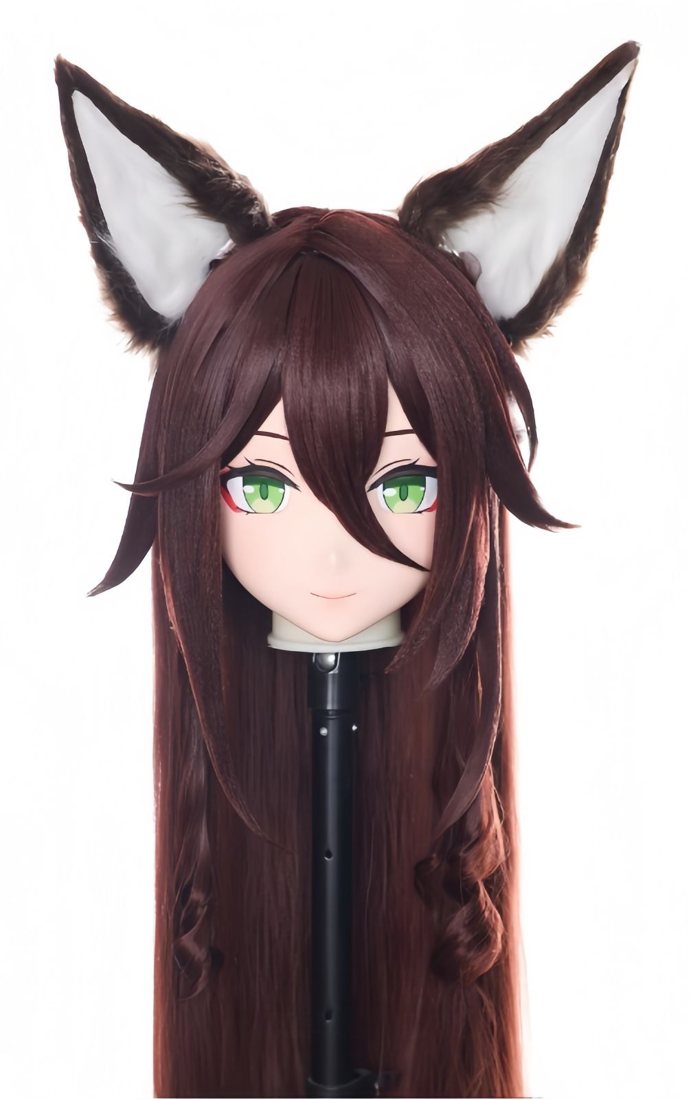 全頭マスク カツラ付き ロック付き NO.402 ドール ヘッドロリータ人形 コスプレ 変身 仮装 着ぐるみ kigurumi 二次元