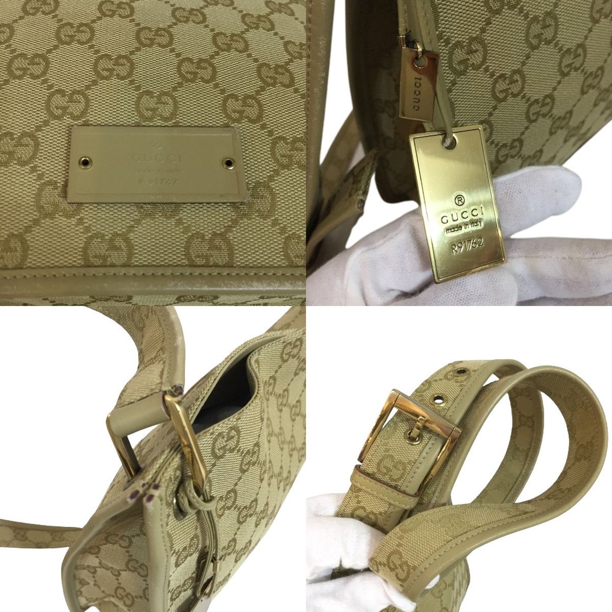 GUCCI 91762 GGキャンバス ショルダーバッグ GG柄 - メルカリ