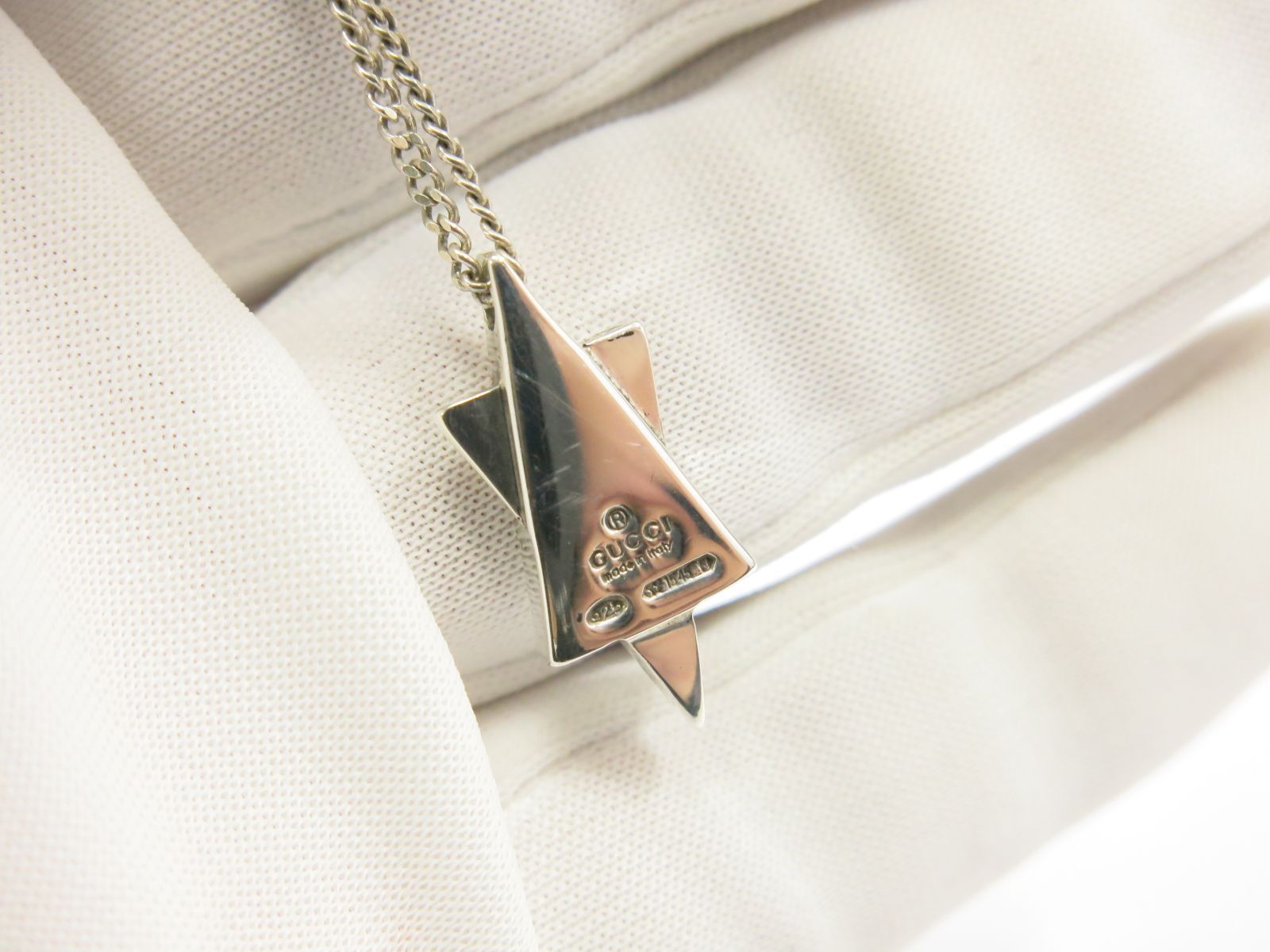 美品 グッチ　ネックレス　スター・オブ・ダビデ　シルバー925　18707808 グッチ ネックレス スター・オブ・ダビデ シルバー925 GUCCI 18707808