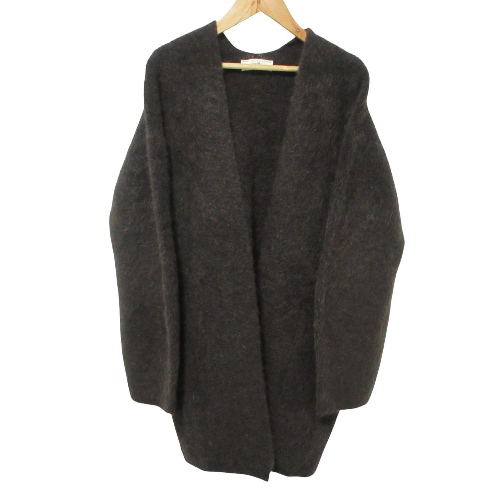 美品 unfil アンフィル モヘヤニット フロントオープン