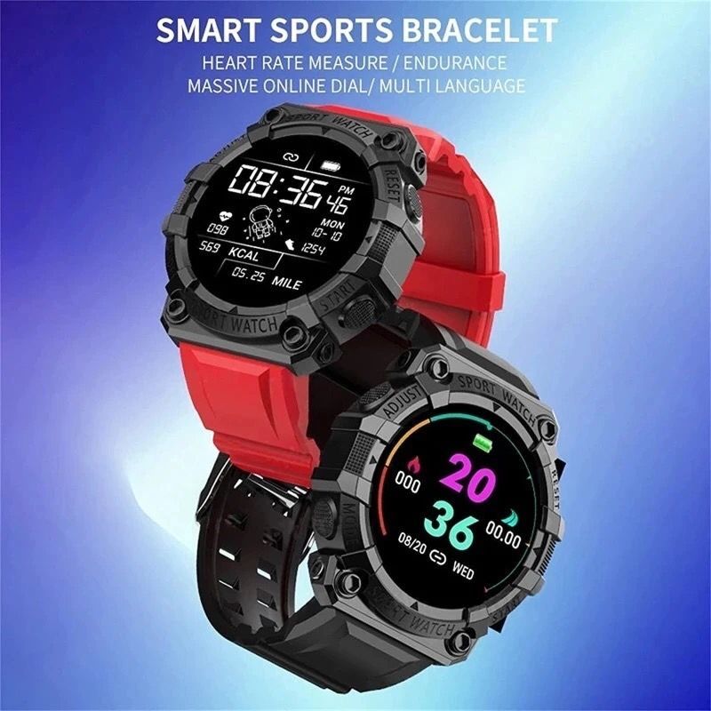⭐️人気⭐️最新型 新品 スマートウォッチ SPORTS GEAR FD68S 黒 赤 カーキ ピンク Bluetooth キャンプ アウトドア 防水  タフ 時計 デジタル 腕時計 - メルカリ