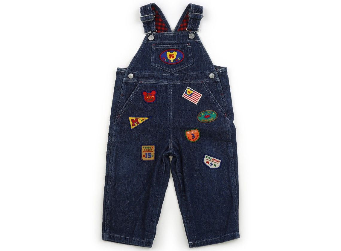 ミキハウス オーバーオール 90 新品 Miki House デニムオーバーオール