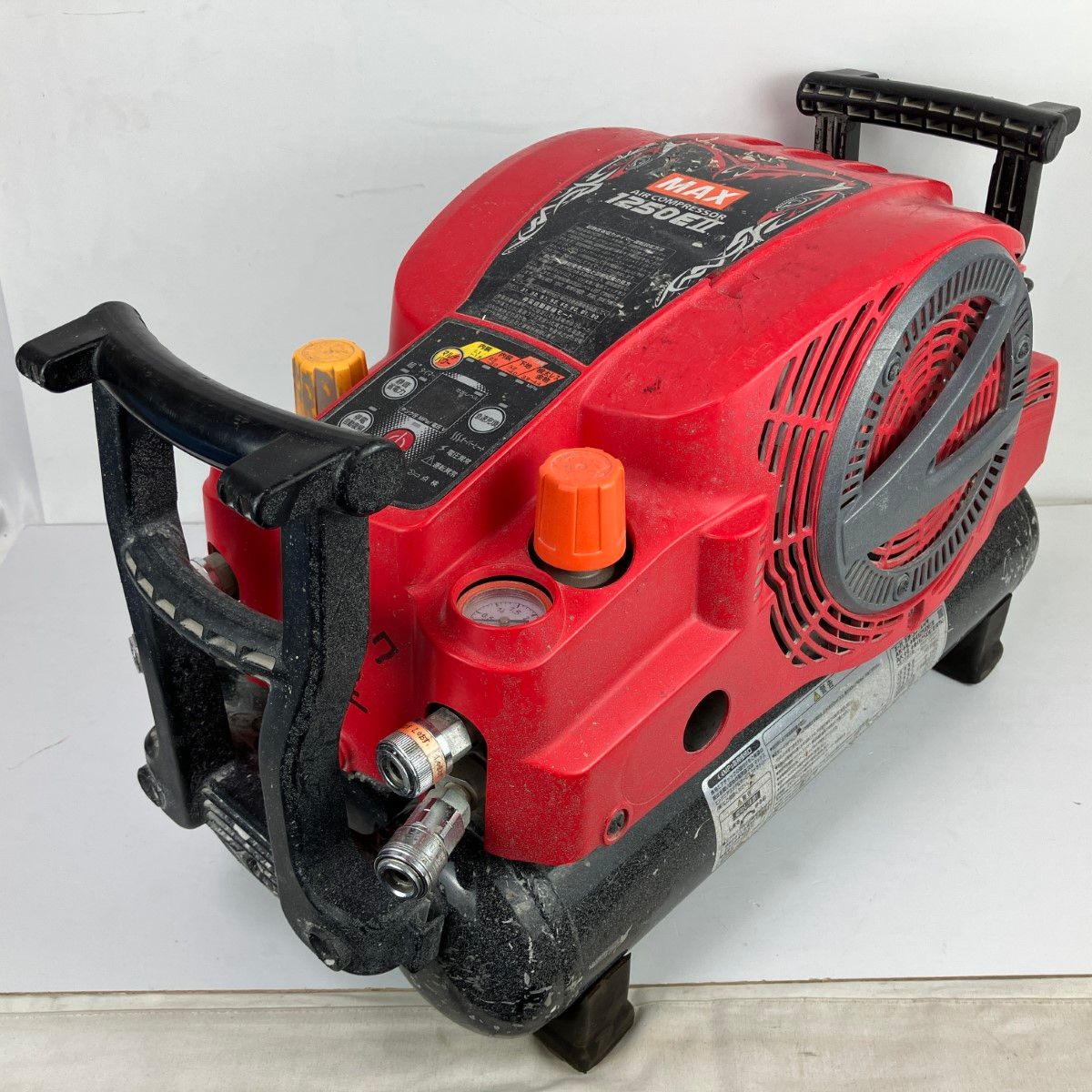 ЗЗMAX マックス 100v 11L 常圧2口 高圧2口 コンプレッサー AK-HL1250E2 レッド