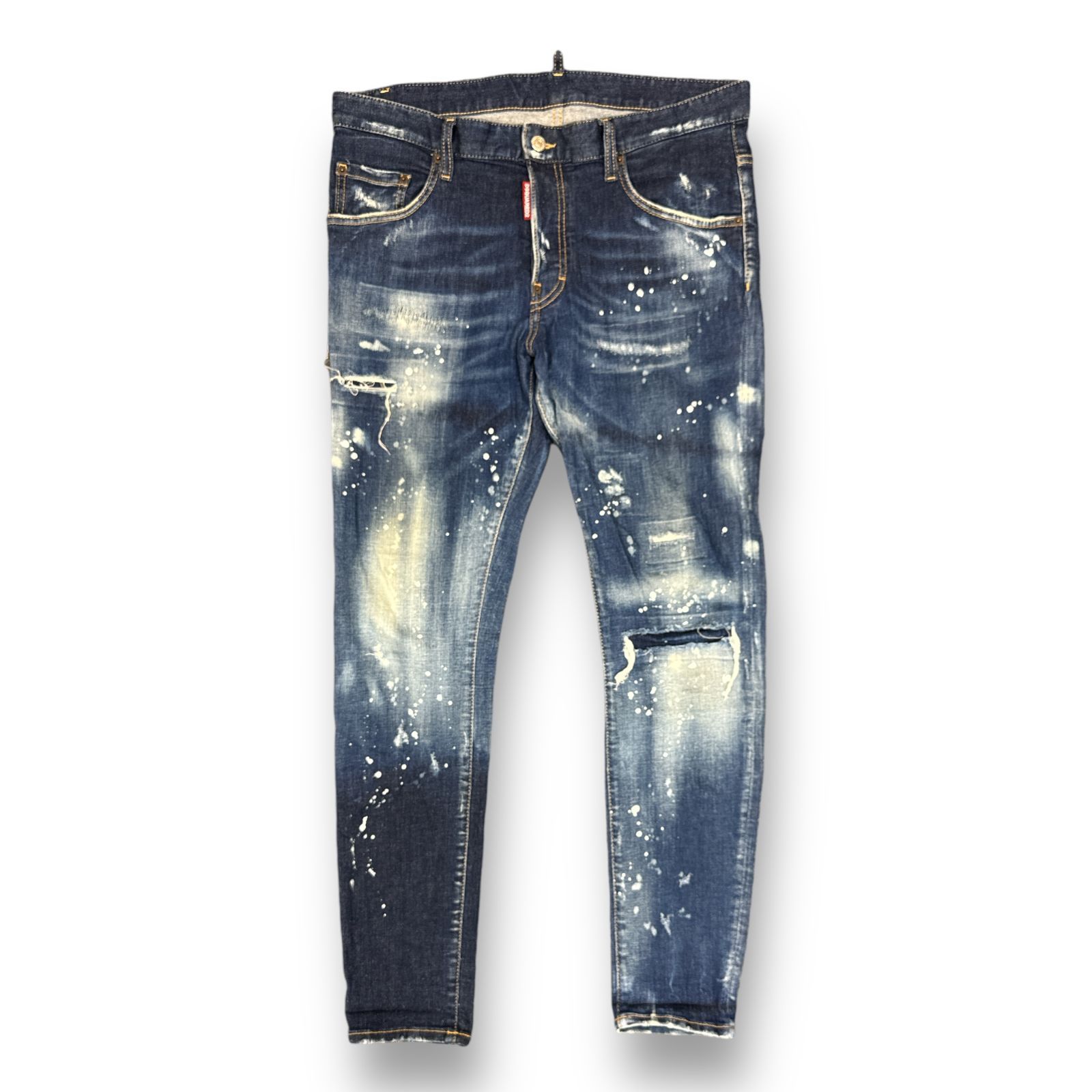 国内正規 定価96800円 DSQUARED2 21AW Super Twinky Jean スーパー トゥインキー ジーンズ デニムパンツ クラッシュ ディースクエアード S71LB0945 S30685 インディゴ 50 59778A6