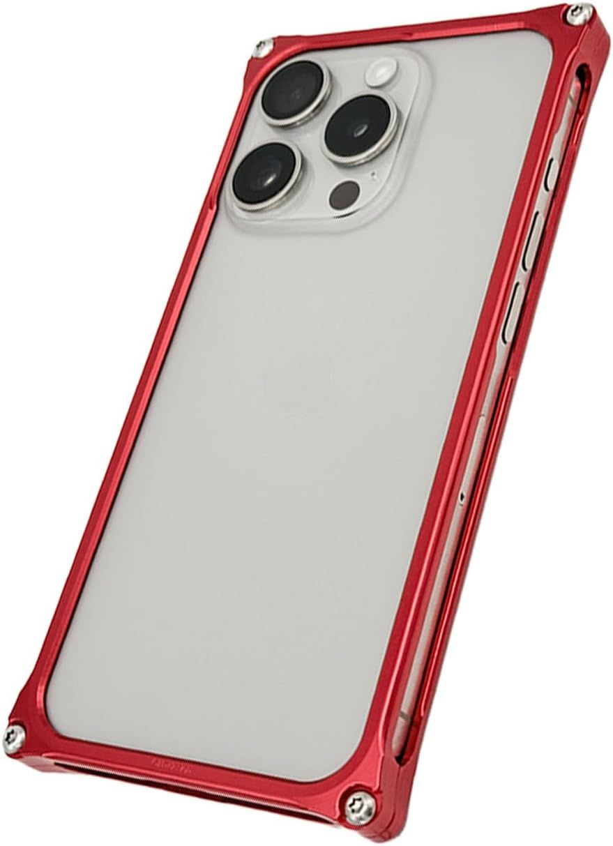 Amazonから発送 ソリッドバンパーforiPhone15Pro レッド