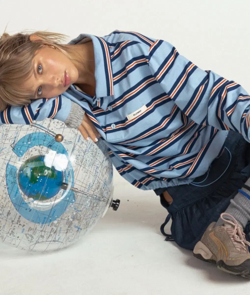 当日発送 GLOWNY テリー PK ロングスリーブ ブルー