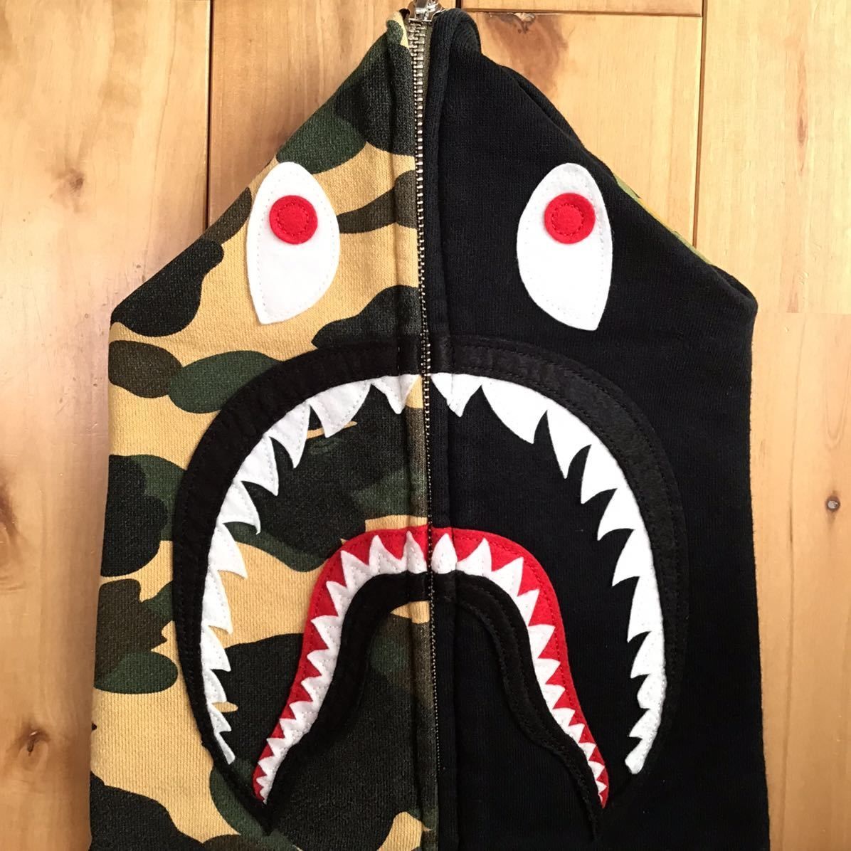 BAPE camo セパレート シャークパーカー shark ベイプ ape - Kametuku