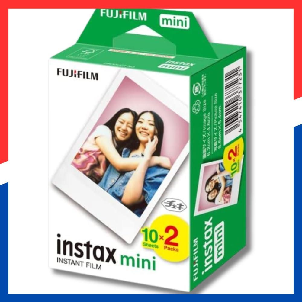 チェキ 富士フィルム フィルム instax mini JP2 インスタントカメラ 20枚入×1セット 20枚 カードサイズ チェキ用フィルム SOLOFISレンズクリーナー付 1箱 20枚