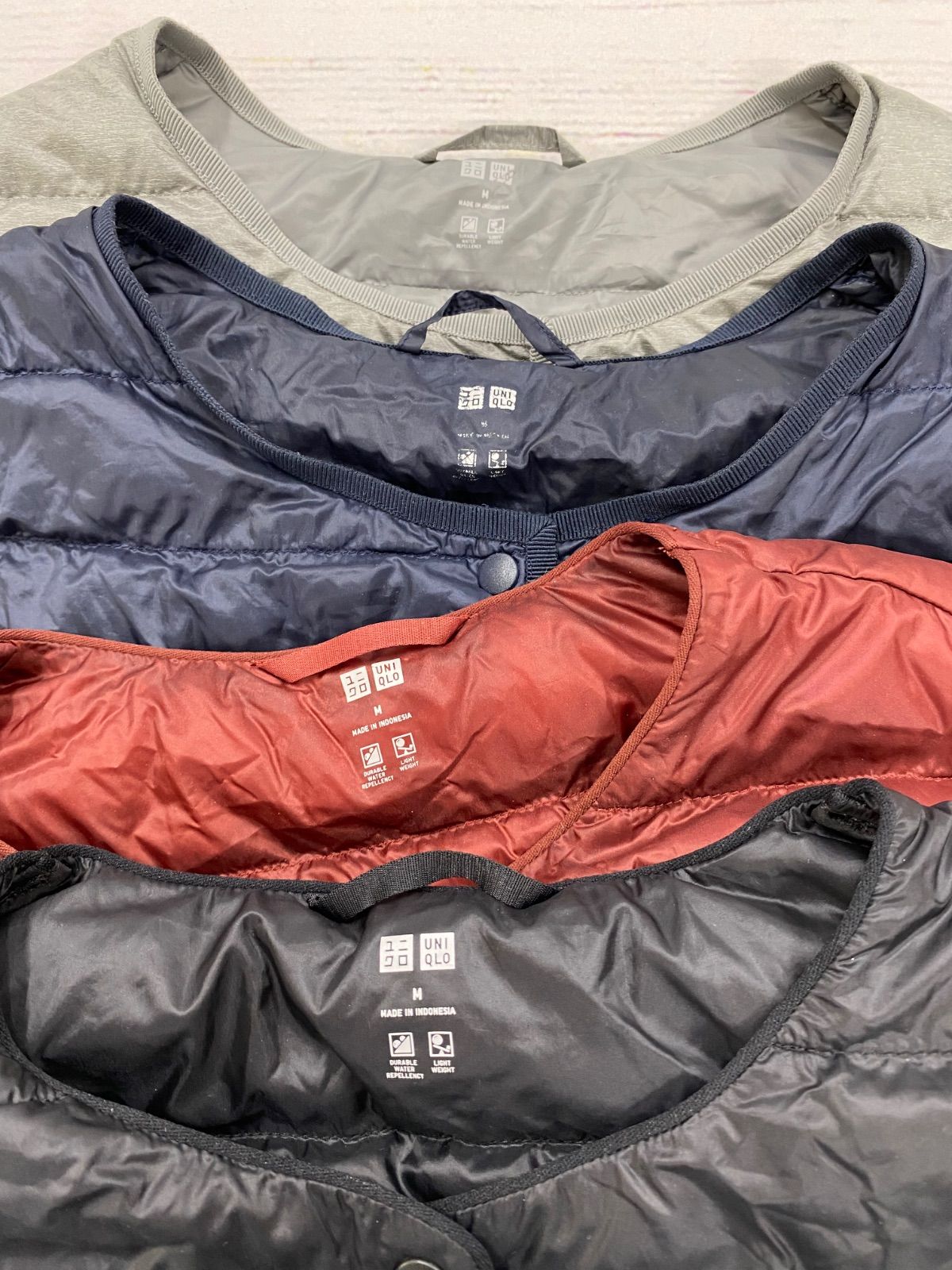 S123 レディース ユニクロ ダウン ベスト おまとめ 12点 ライトダウン スナップボタン GULLKHAN_COM