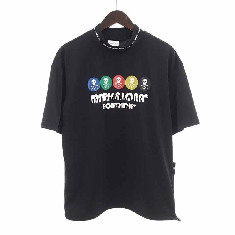 マークアンドロナ|MARKLONA ゴルフ Five Ball Mock NeckTee モック Tシャツ ブラック サイズ メンズ48