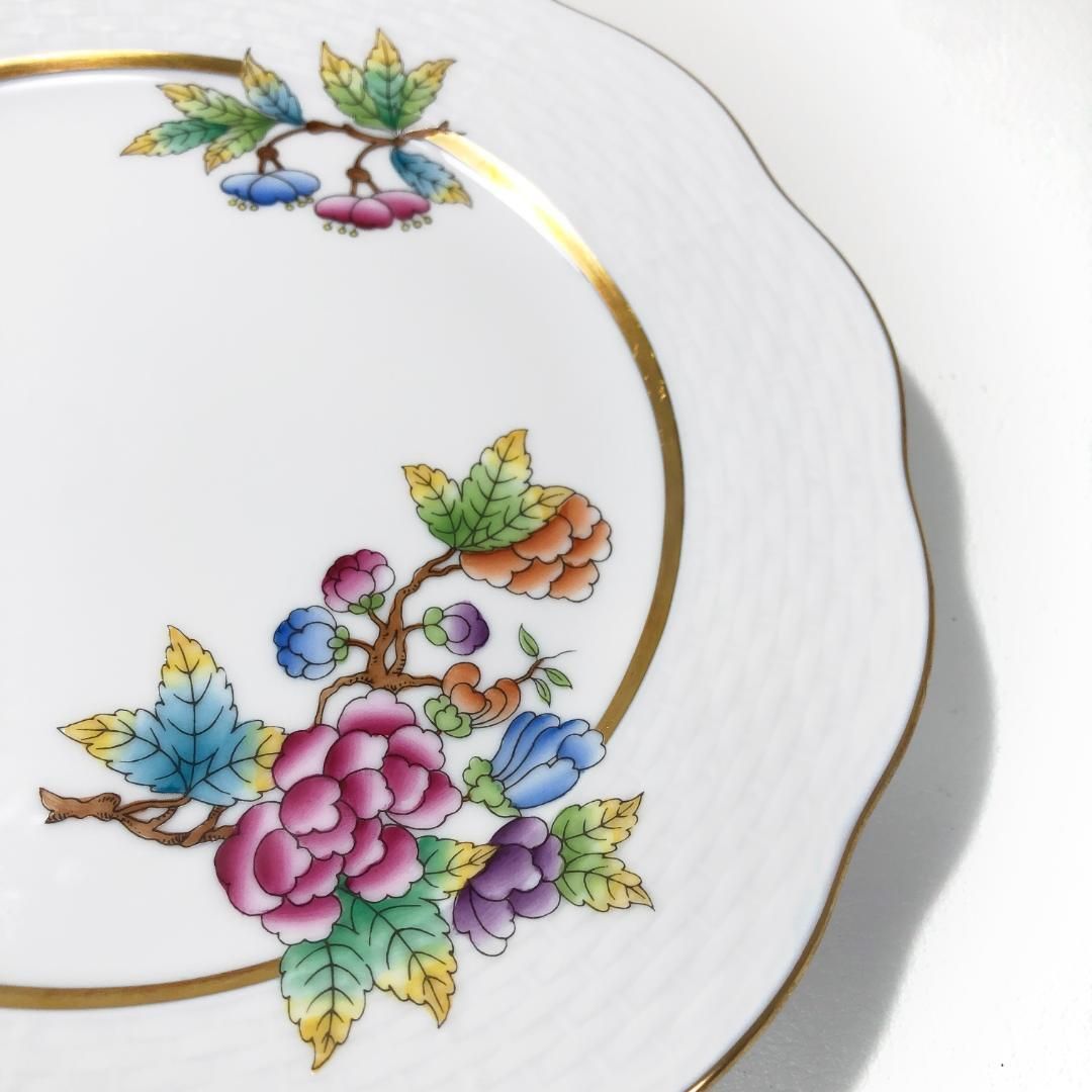 ヘレンド　皿 ヘレンド HEREND スーププレート インドの華 洋食器 21cm 皿 手描き