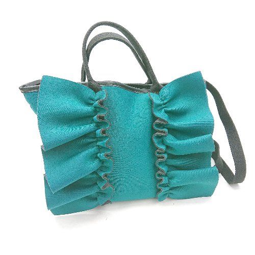 ◇ ⊂ RAPTURE フリル ショルダーバッグ エメラルドグリーン