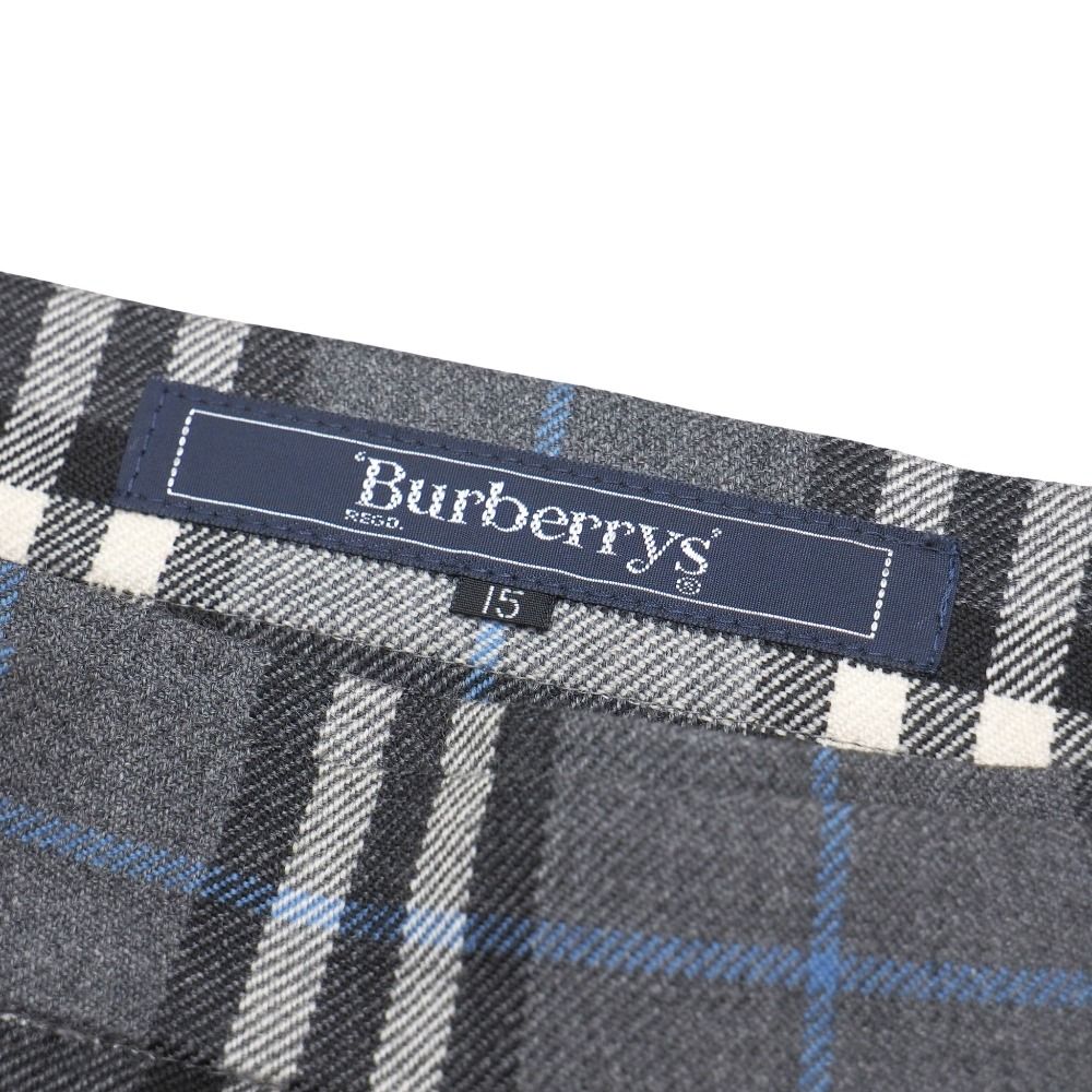 Burberrys バーバリーズ ヴィンテージ スカート サイズ15ABR 46 チェック 巻きスカート ラップスカート フリンジ ウール ミモレ丈 ブランド古着 20251009 RA6233 SIROKUMA-CORPORATION_COM