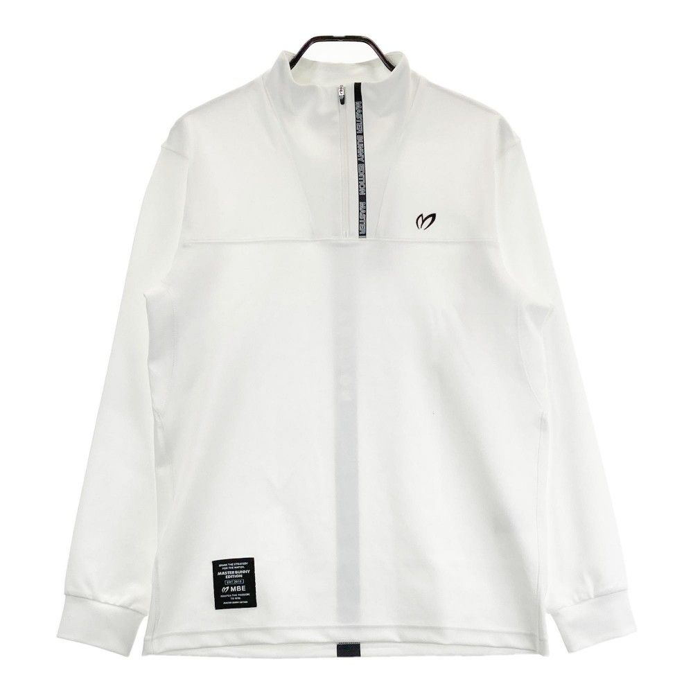 サイズ 5 MASTER BUNNY EDITION マスターバニーエディション 2025年モデル ハーフジップ 長袖Tシャツ ホワイト系 240101448010 ゴルフウェア メンズ ストスト
