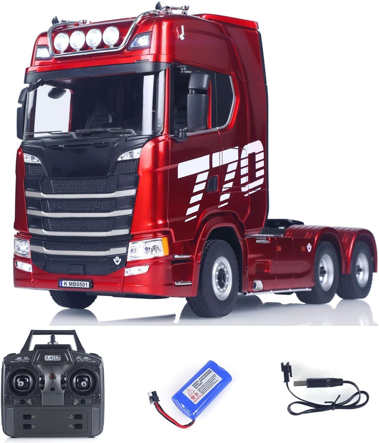 1/18 スカニア SKANIA770S レッド ラジコン大型トラック トレーラー