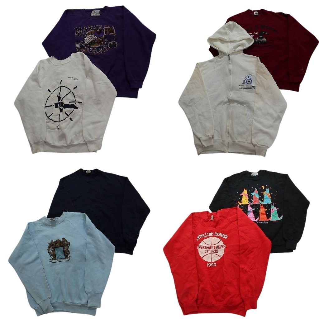 古着卸 まとめ売り USA製 スウェット 8枚セット (メンズ L /XL 